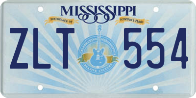 MS license plate ZLT554