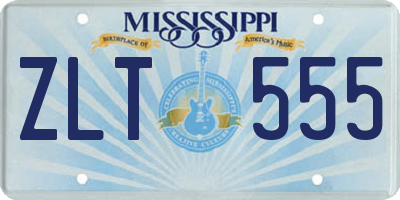 MS license plate ZLT555