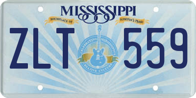 MS license plate ZLT559