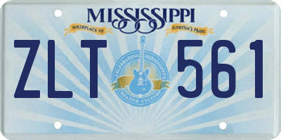 MS license plate ZLT561