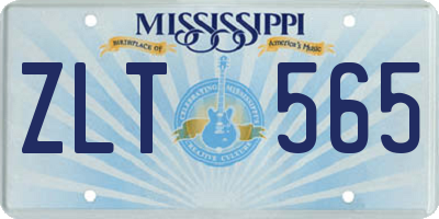 MS license plate ZLT565
