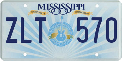 MS license plate ZLT570