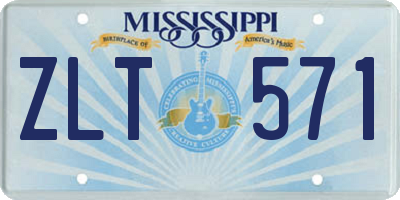 MS license plate ZLT571