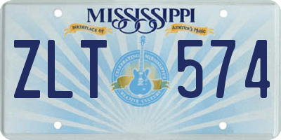 MS license plate ZLT574