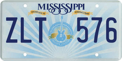 MS license plate ZLT576