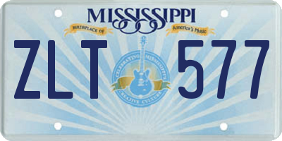 MS license plate ZLT577