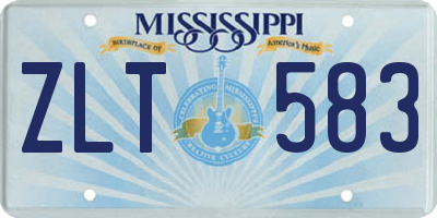 MS license plate ZLT583