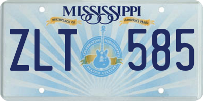 MS license plate ZLT585