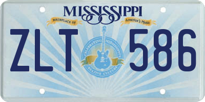 MS license plate ZLT586
