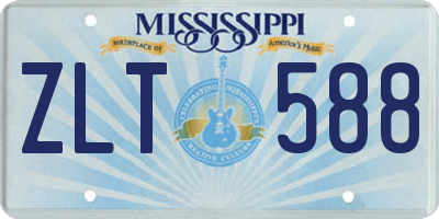 MS license plate ZLT588