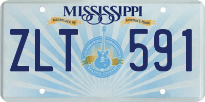MS license plate ZLT591
