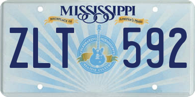 MS license plate ZLT592