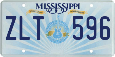 MS license plate ZLT596