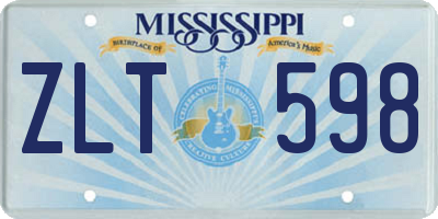 MS license plate ZLT598