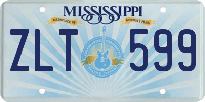 MS license plate ZLT599