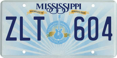 MS license plate ZLT604