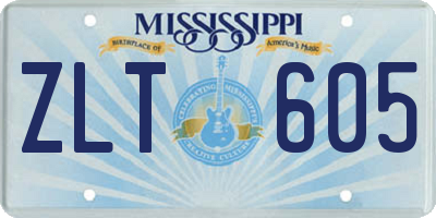 MS license plate ZLT605