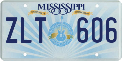 MS license plate ZLT606
