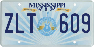 MS license plate ZLT609