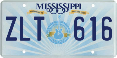 MS license plate ZLT616
