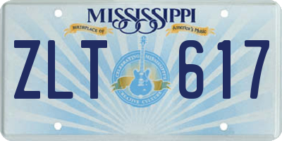MS license plate ZLT617
