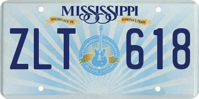 MS license plate ZLT618
