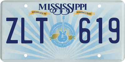 MS license plate ZLT619