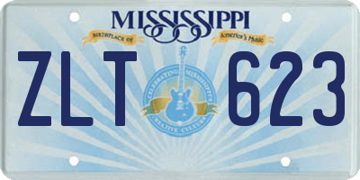 MS license plate ZLT623