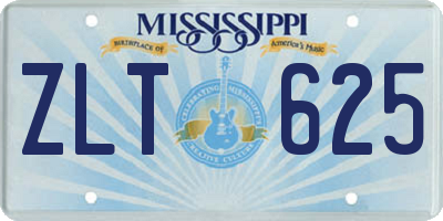 MS license plate ZLT625