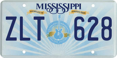 MS license plate ZLT628
