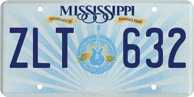 MS license plate ZLT632