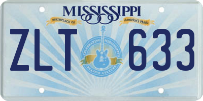 MS license plate ZLT633