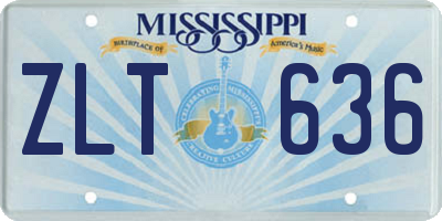 MS license plate ZLT636