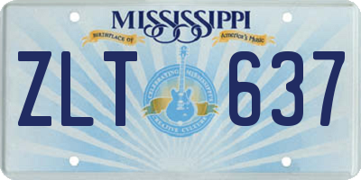 MS license plate ZLT637