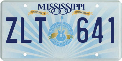 MS license plate ZLT641