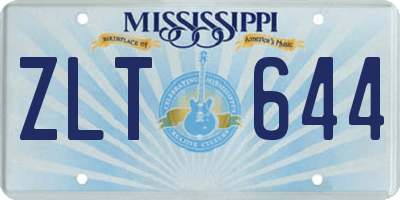 MS license plate ZLT644