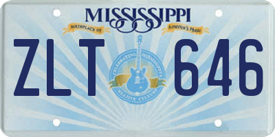 MS license plate ZLT646