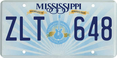 MS license plate ZLT648