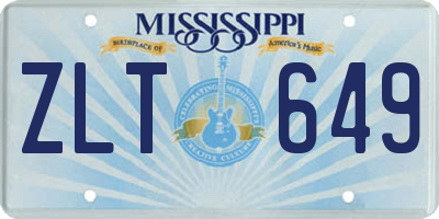 MS license plate ZLT649