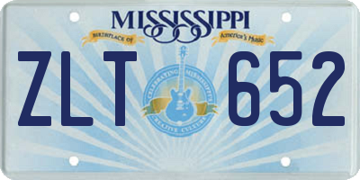 MS license plate ZLT652