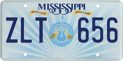 MS license plate ZLT656