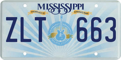MS license plate ZLT663