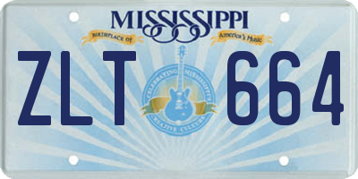 MS license plate ZLT664