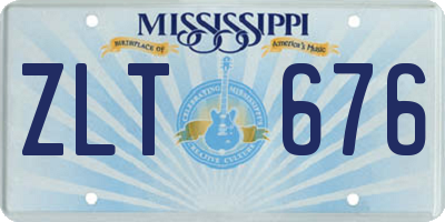 MS license plate ZLT676