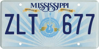 MS license plate ZLT677