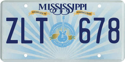 MS license plate ZLT678