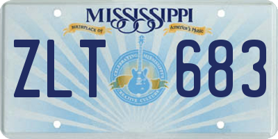 MS license plate ZLT683