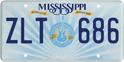 MS license plate ZLT686