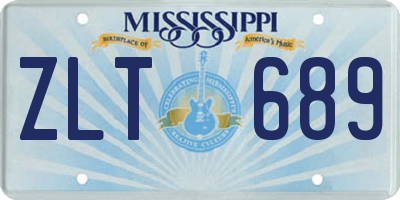 MS license plate ZLT689
