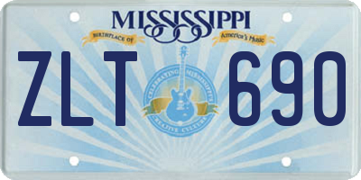 MS license plate ZLT690